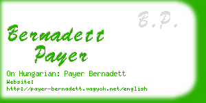 bernadett payer business card